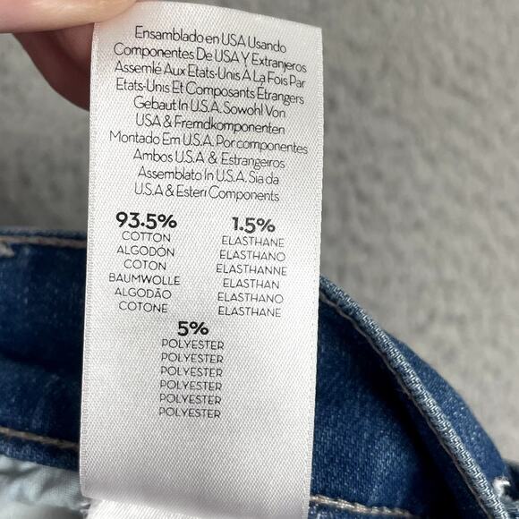 Mother The Hustler Ankle Fray Jeans Womens 32 Blue Wishful Drinking Casual - Picture 10 of 12